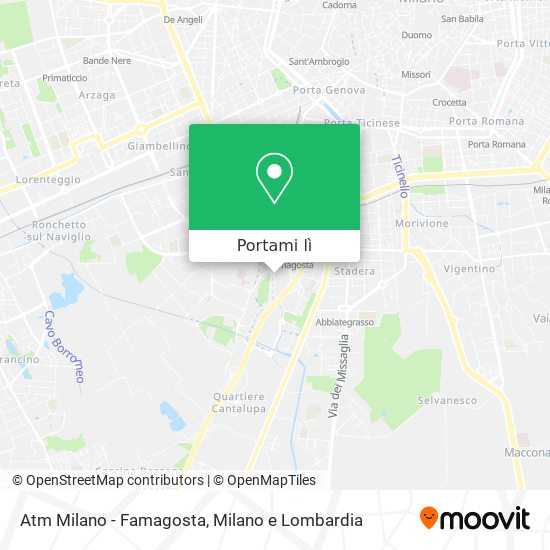 Mappa Atm Milano - Famagosta