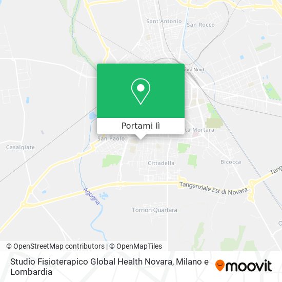 Mappa Studio Fisioterapico Global Health Novara