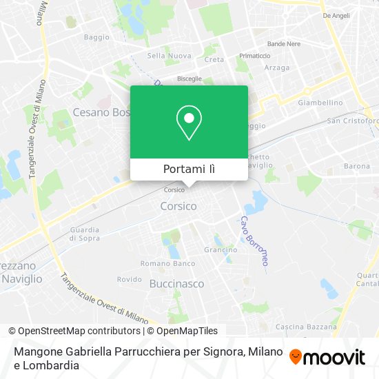 Mappa Mangone Gabriella Parrucchiera per Signora