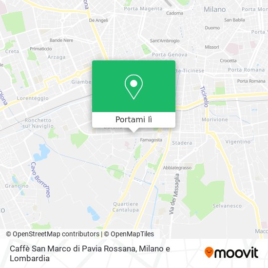 Mappa Caffè San Marco di Pavia Rossana