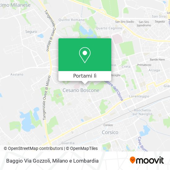 Mappa Baggio Via Gozzoli