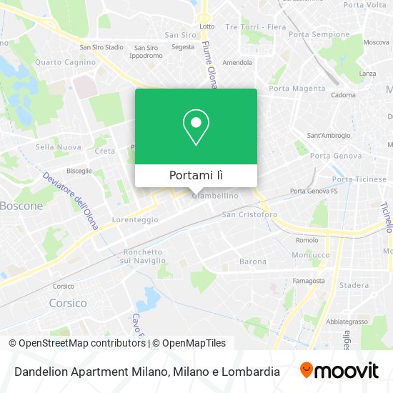 Mappa Dandelion Apartment Milano