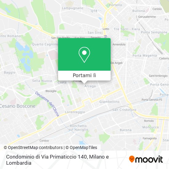 Mappa Condominio di Via Primaticcio 140