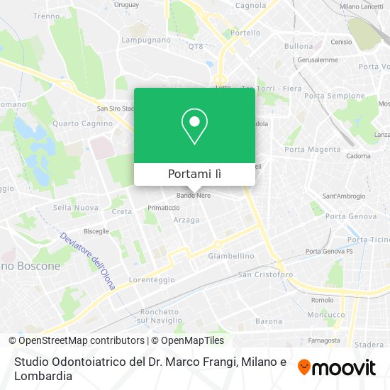 Mappa Studio Odontoiatrico del Dr. Marco Frangi