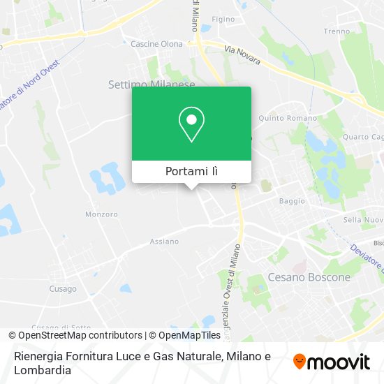 Mappa Rienergia Fornitura Luce e Gas Naturale
