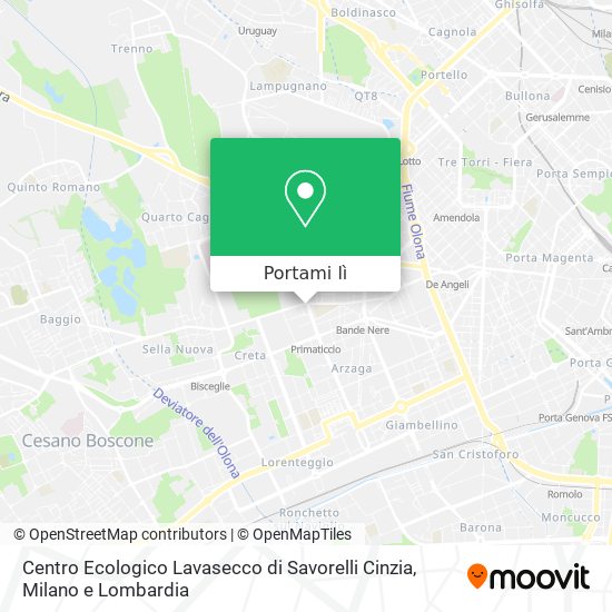Mappa Centro Ecologico Lavasecco di Savorelli Cinzia