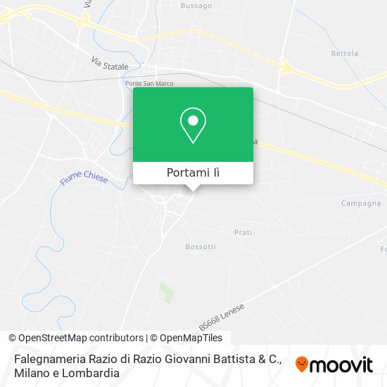 Mappa Falegnameria Razio di Razio Giovanni Battista & C.