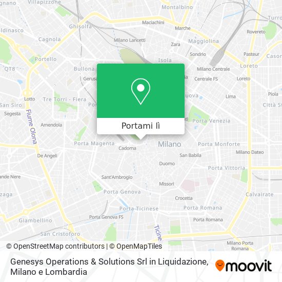 Mappa Genesys Operations & Solutions Srl in Liquidazione
