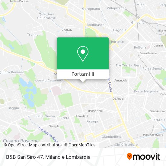 Mappa B&B San Siro 47