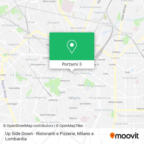 Mappa Up Side Down - Ristoranti e Pizzerie