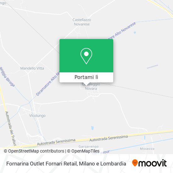 Mappa Fornarina Outlet Fornari Retail