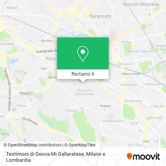 Mappa Testimoni di Geova Mi Gallaratese