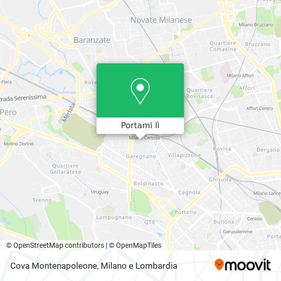 Mappa Cova Montenapoleone