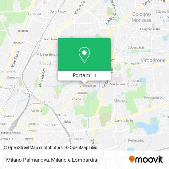 Mappa Milano Palmanova