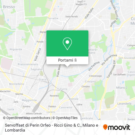 Mappa Servoffset di Perin Orfeo - Ricci Gino & C.