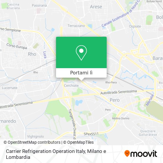 Mappa Carrier Refrigeration Operation Italy