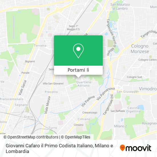 Mappa Giovanni Cafaro il Primo Codista Italiano
