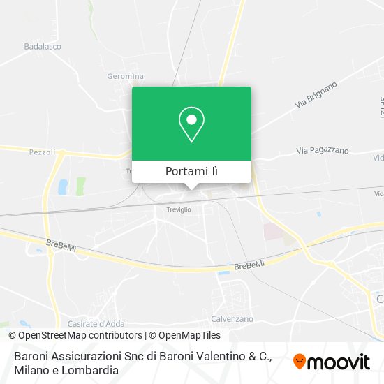 Mappa Baroni Assicurazioni Snc di Baroni Valentino & C.