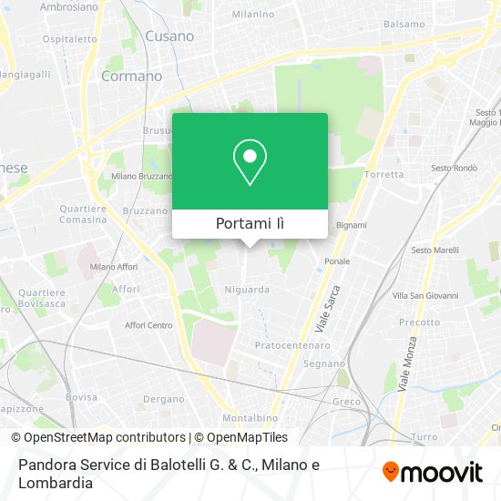 Mappa Pandora Service di Balotelli G. & C.