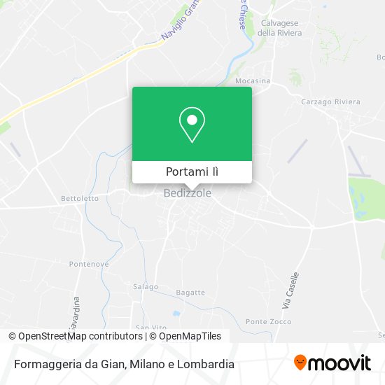 Mappa Formaggeria da Gian