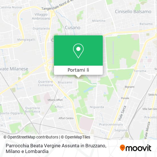 Mappa Parrocchia Beata Vergine Assunta in Bruzzano