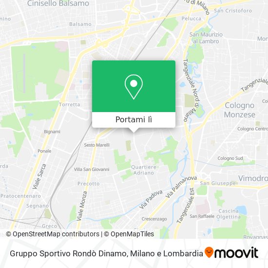 Mappa Gruppo Sportivo Rondò Dinamo