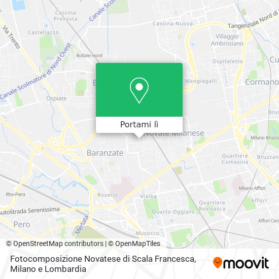Mappa Fotocomposizione Novatese di Scala Francesca