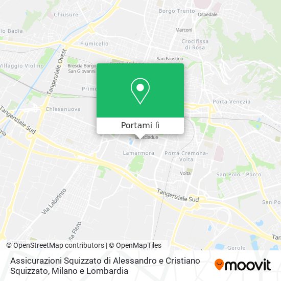 Mappa Assicurazioni Squizzato di Alessandro e Cristiano Squizzato