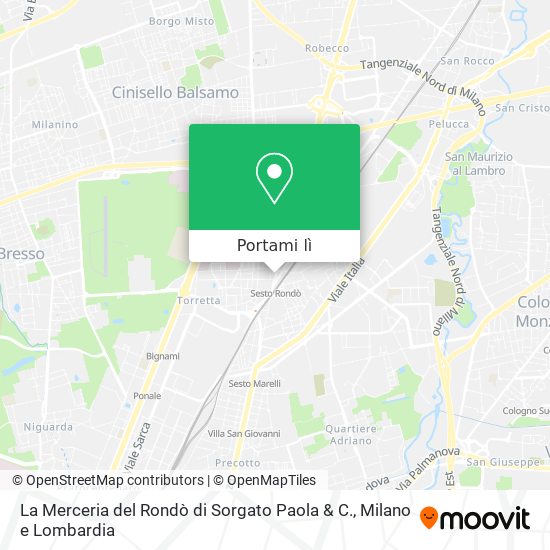 Mappa La Merceria del Rondò di Sorgato Paola & C.