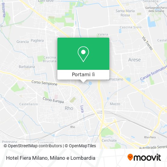 Mappa Hotel Fiera Milano