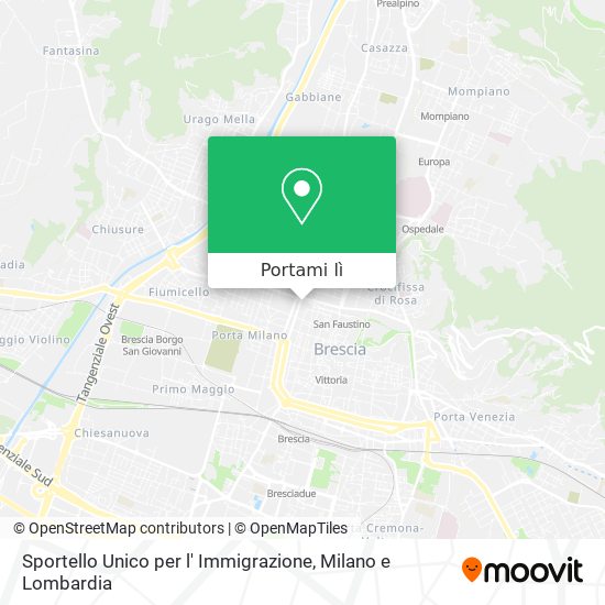 Mappa Sportello Unico per l' Immigrazione