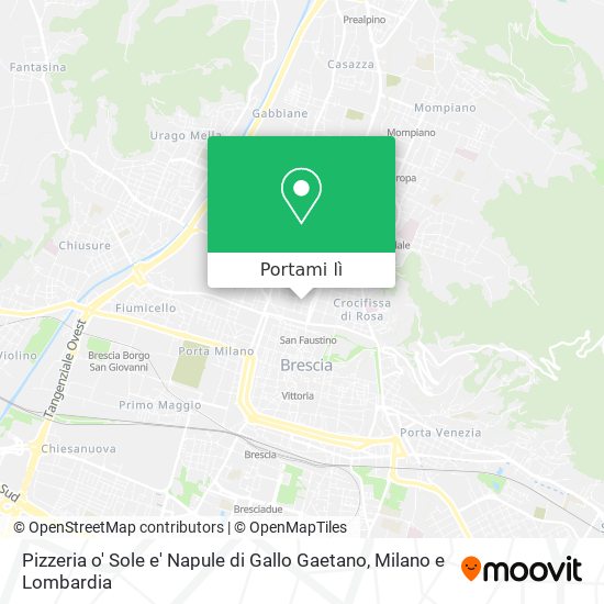 Mappa Pizzeria o' Sole e' Napule di Gallo Gaetano