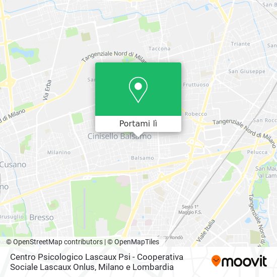 Mappa Centro Psicologico Lascaux Psi - Cooperativa Sociale Lascaux Onlus