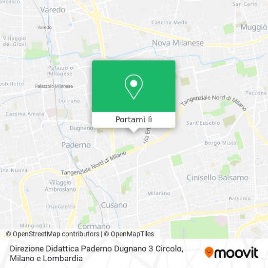 Mappa Direzione Didattica Paderno Dugnano 3 Circolo