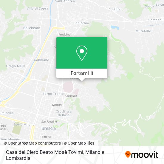 Mappa Casa del Clero Beato Mosè Tovimi