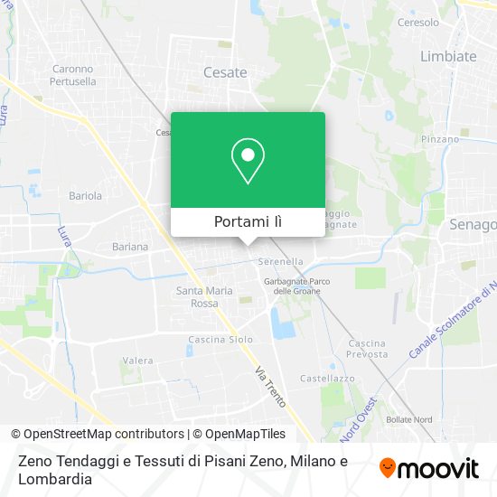 Mappa Zeno Tendaggi e Tessuti di Pisani Zeno