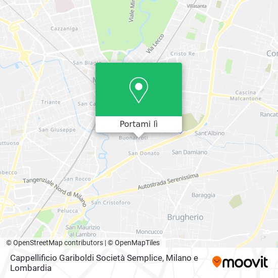 Mappa Cappellificio Gariboldi Società Semplice