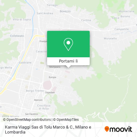 Mappa Karma Viaggi Sas di Tolu Marco & C.