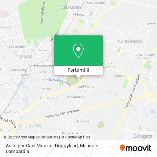 Mappa Asilo per Cani Monza - Doggyland