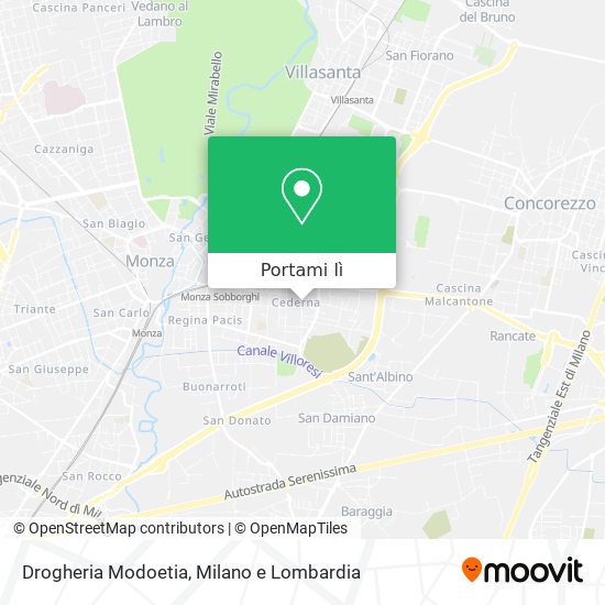 Mappa Drogheria Modoetia