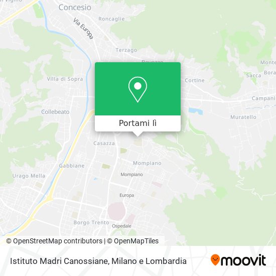 Mappa Istituto Madri Canossiane