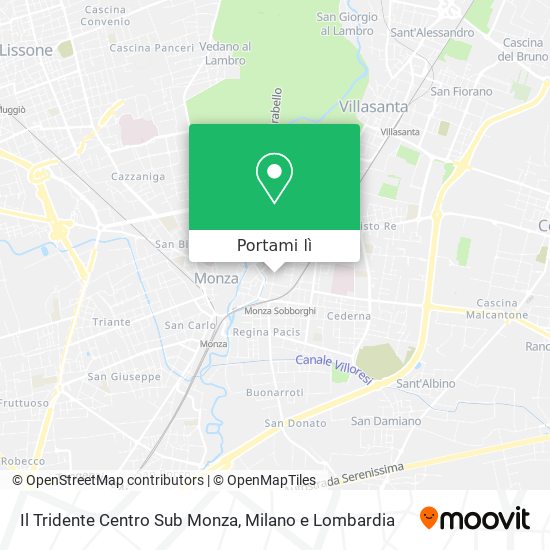 Mappa Il Tridente Centro Sub Monza