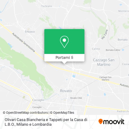 Mappa Olivari Casa Biancheria e Tappeti per la Casa di L.B.O.