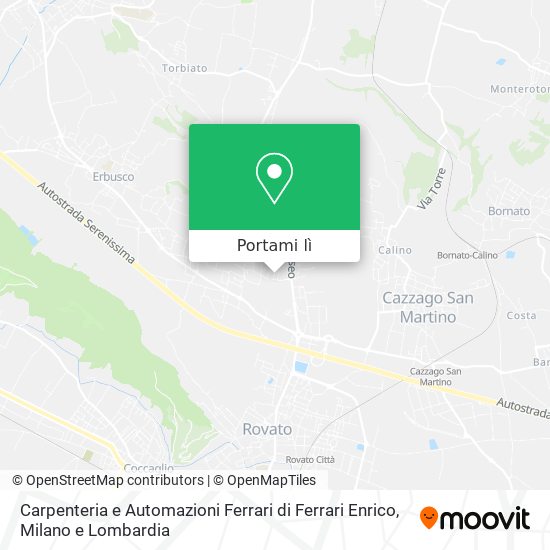 Mappa Carpenteria e Automazioni Ferrari di Ferrari Enrico