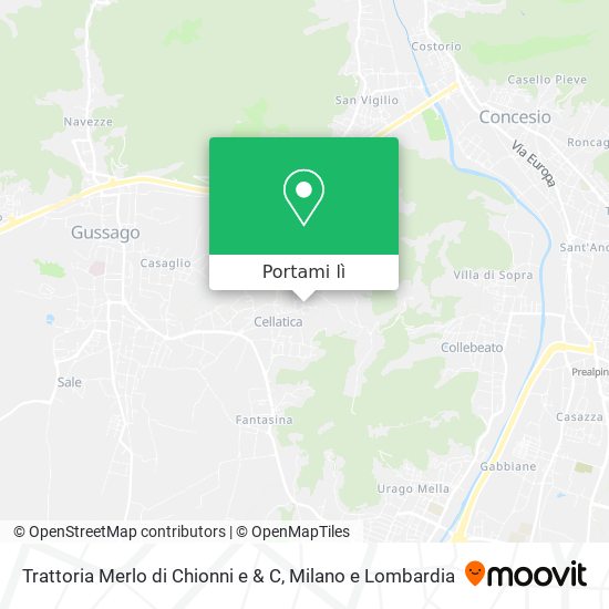 Mappa Trattoria Merlo di Chionni e & C