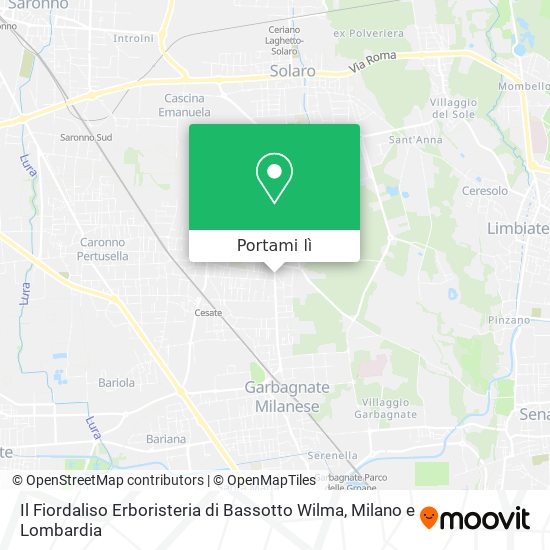 Mappa Il Fiordaliso Erboristeria di Bassotto Wilma