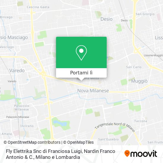 Mappa Fly Elettrika Snc di Franciosa Luigi, Nardin Franco Antonio & C.