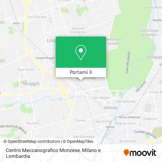 Mappa Centro Meccanografico Monzese