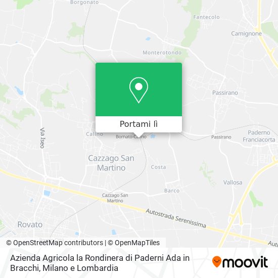 Mappa Azienda Agricola la Rondinera di Paderni Ada in Bracchi