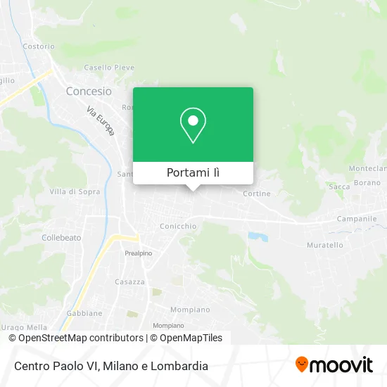 Mappa Centro Paolo VI